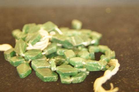 Bead, antique jade (dyed), green, 8x5mm 'kite'-C grade, Mohs hardness 2-12 to 6 - $0.50 per 2pc