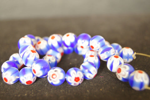 Bead mix, glazed ceramic, multicolored, 80mm round with hand-painted geometric design. $0.50 per 3pc