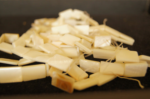 Bead, porcelain, parallelogram opaque white 15mmx10mm flat - $0.50 per 3pc