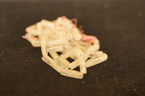 Bead, rose quartz (natural dyed), tube, 160mm x 30mm Mohs hardness - $0.50 per 3pc