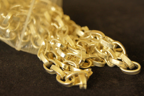 Chain, silver-finished steel, 1mm square curb - $0.50 per 5cm