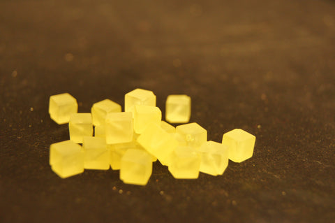 Matt Yellow 0.5cm cube - $0.50 for 5 pieces