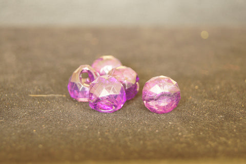 Plastic purple glossy pear-shaped pendant 1.3cm x 2cm - 2pc