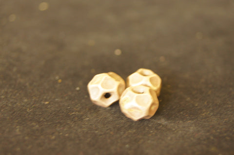 Filler, Antiqued silver-finished pewter (zinc-based alloy) 10mm x 10mm Multi-facet - $0.50 per pc
