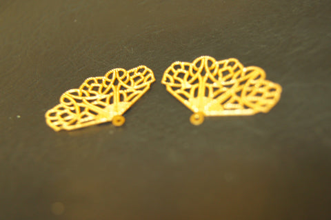Focal, gold-finished brass, 32x31mm fan with curved rounds.$0.50perpc