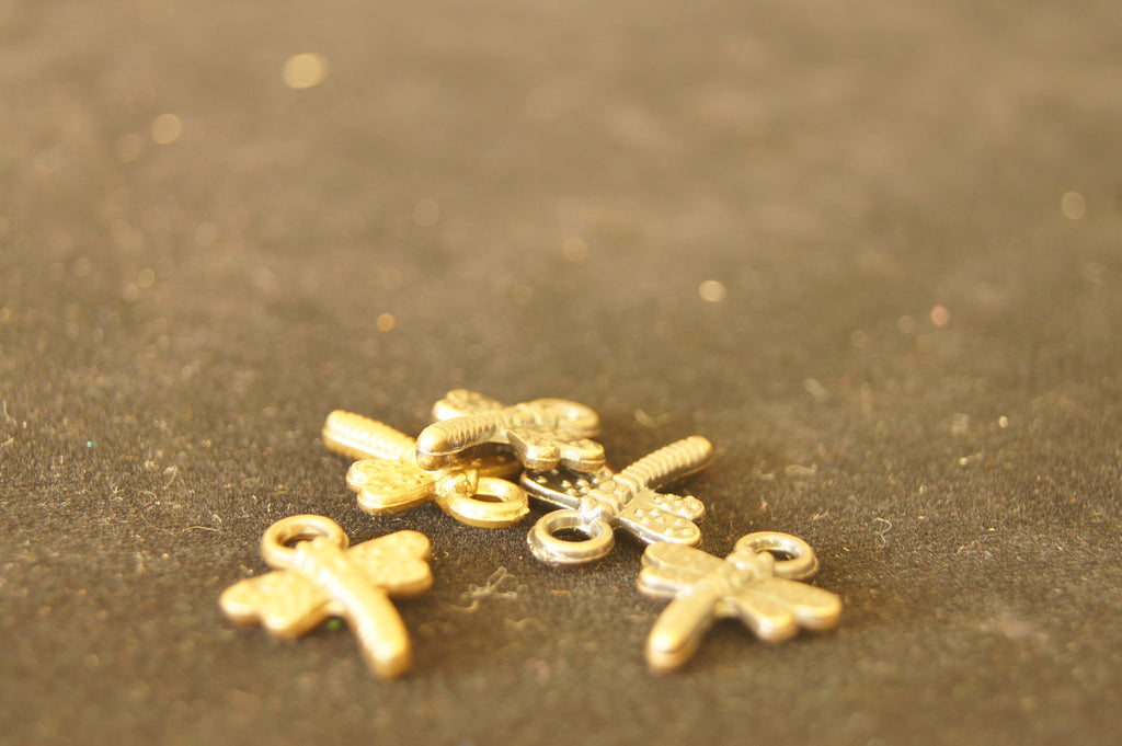 Pendant - Old-brass finish - 10mm x 5mm - Angel - $0.50 per 2 pc