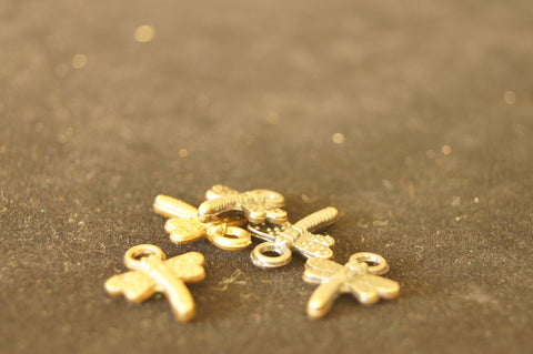 Pendant - Old-brass finish - 10mm x 5mm - Angel - $0.50 per 2 pc