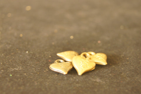 Pendant - Old-brass finish - 10mm x 5mm - Heart - $0.50 per 2 pc