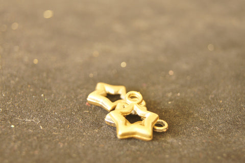Pendant - Old-brass finish - 10mm x 5mm - Star (Hollow) - $0.50 per 2 pc