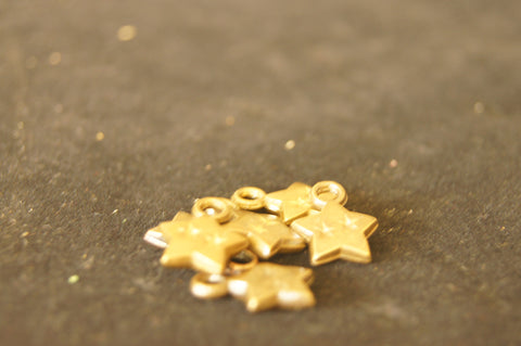 Pendant - Old-brass finish - 10mm x 5mm - Star - $0.50 per 2 pc