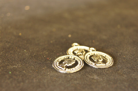 Pendant - Old-silver finish - 10mm x 5mm - British - $0.50 per 2 pc